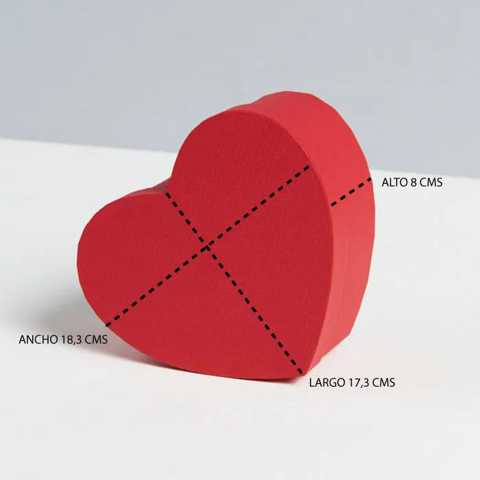 Caja de Regalo Corazón Rojo (18x17x8cm)