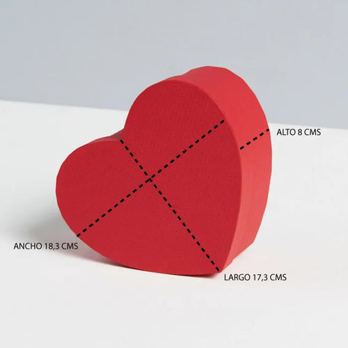 Caja de Regalo Corazón Rojo (18x17x8cm)