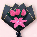 Ramo de 1 Lirio y 3 Tulipanes