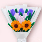 Ramo de 2 Girasoles y 6 Tulipanes
