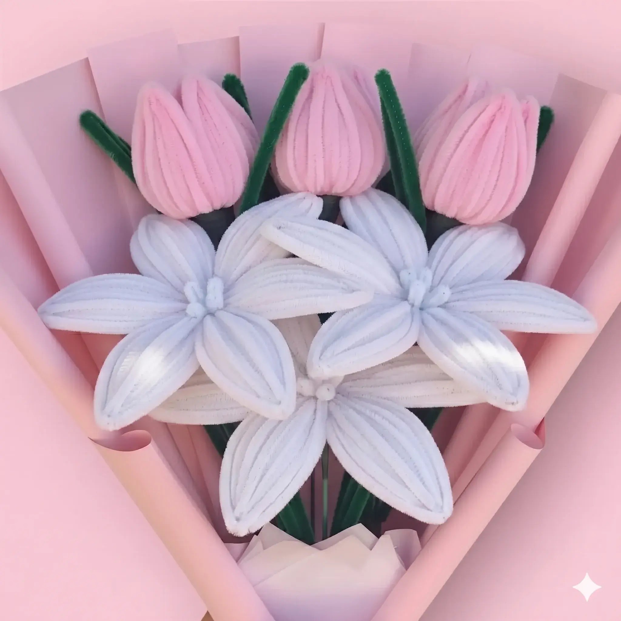 Ramo de 3 Lirios y 3 Tulipanes