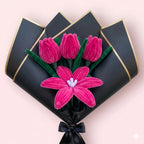 Ramo de 1 Lirio y 3 Tulipanes