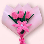 Ramo de 1 Lirio y 3 Tulipanes
