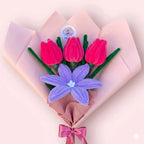 Ramo de 1 Lirio y 3 Tulipanes