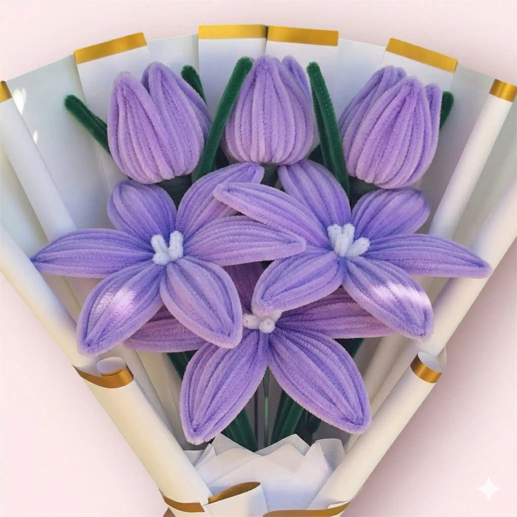 Ramo de 3 Lirios y 3 Tulipanes