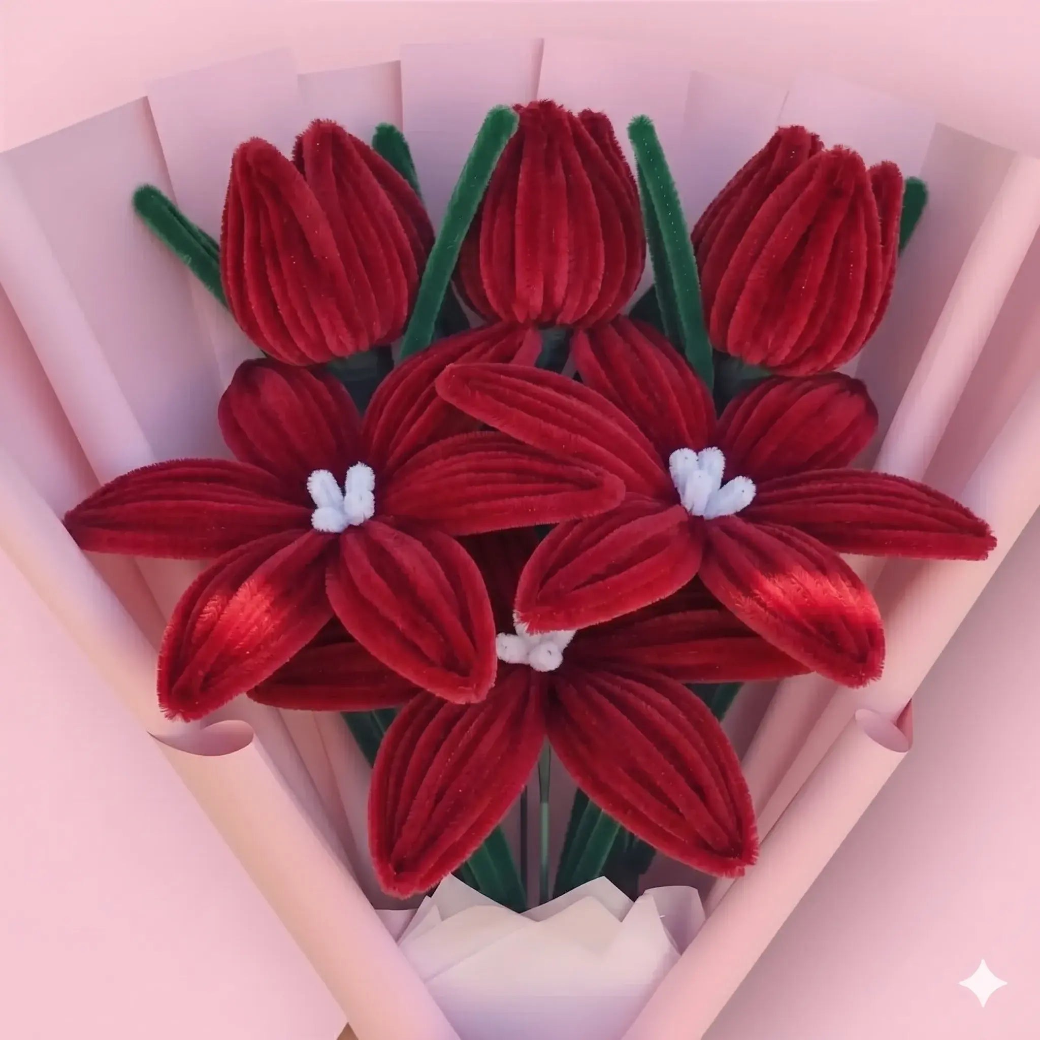 Ramo de 3 Lirios y 3 Tulipanes