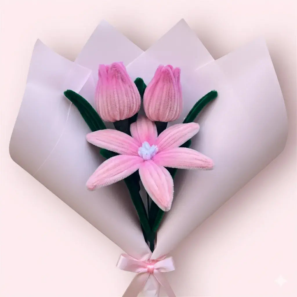 Ramo de 1 Lirio y 2 Tulipanes