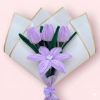 Ramo de 1 Lirio y 3 Tulipanes