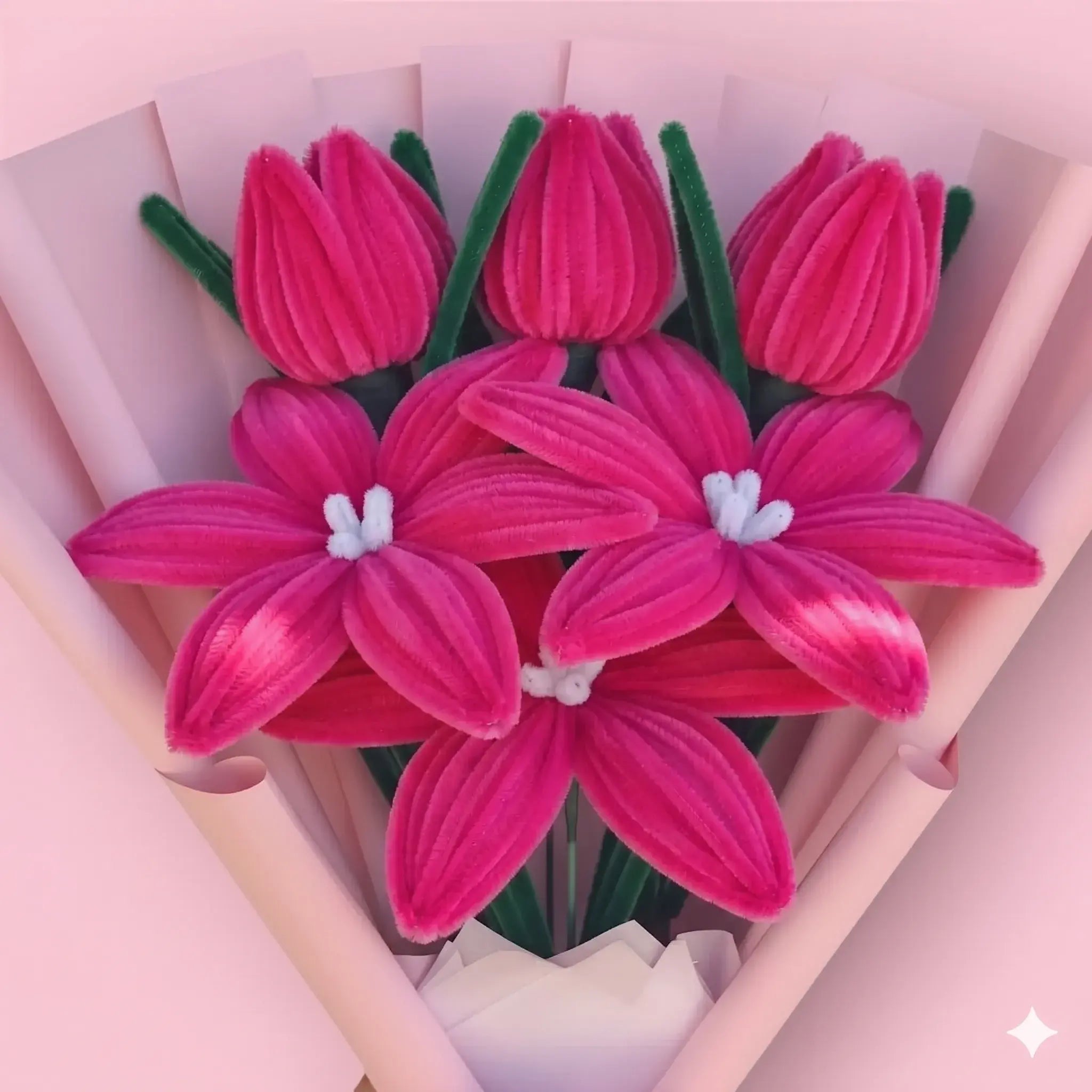 Ramo de 3 Lirios y 3 Tulipanes
