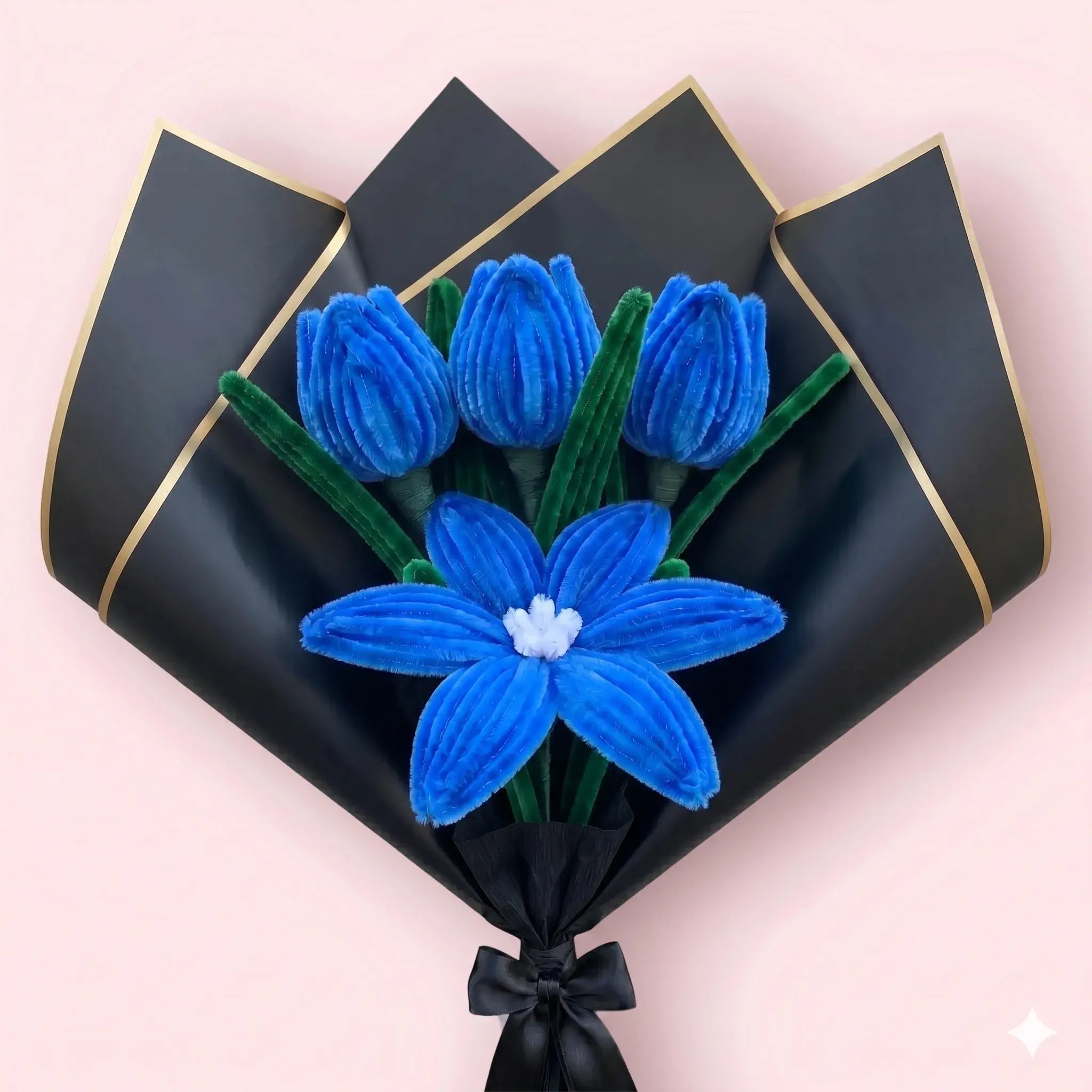 Ramo de 1 Lirio y 3 Tulipanes