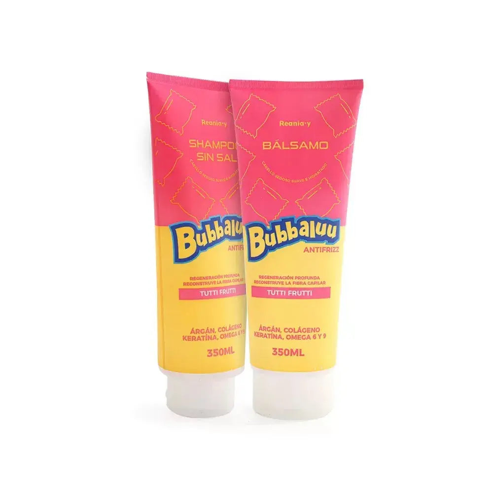 Set Capilar Shampoo y Bálsamo Acondicionador Bubbaluu - Tutti Frutti