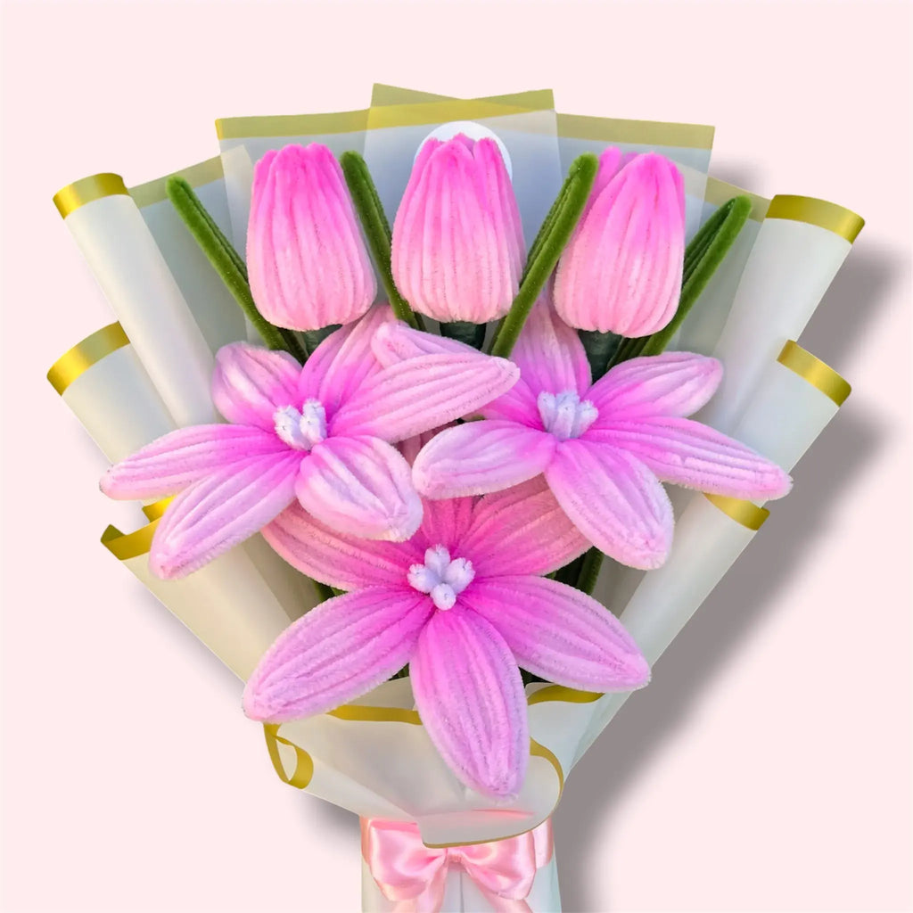 Ramo de 3 Lirios y 3 Tulipanes
