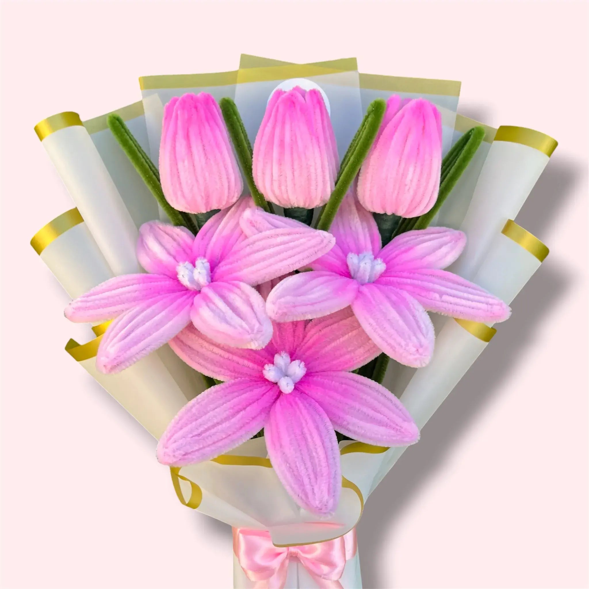 Ramo de 3 Lirios y 3 Tulipanes