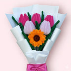 Ramo de 1 Girasol y 5 Tulipanes