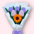 Ramo de 1 Girasol y 5 Tulipanes