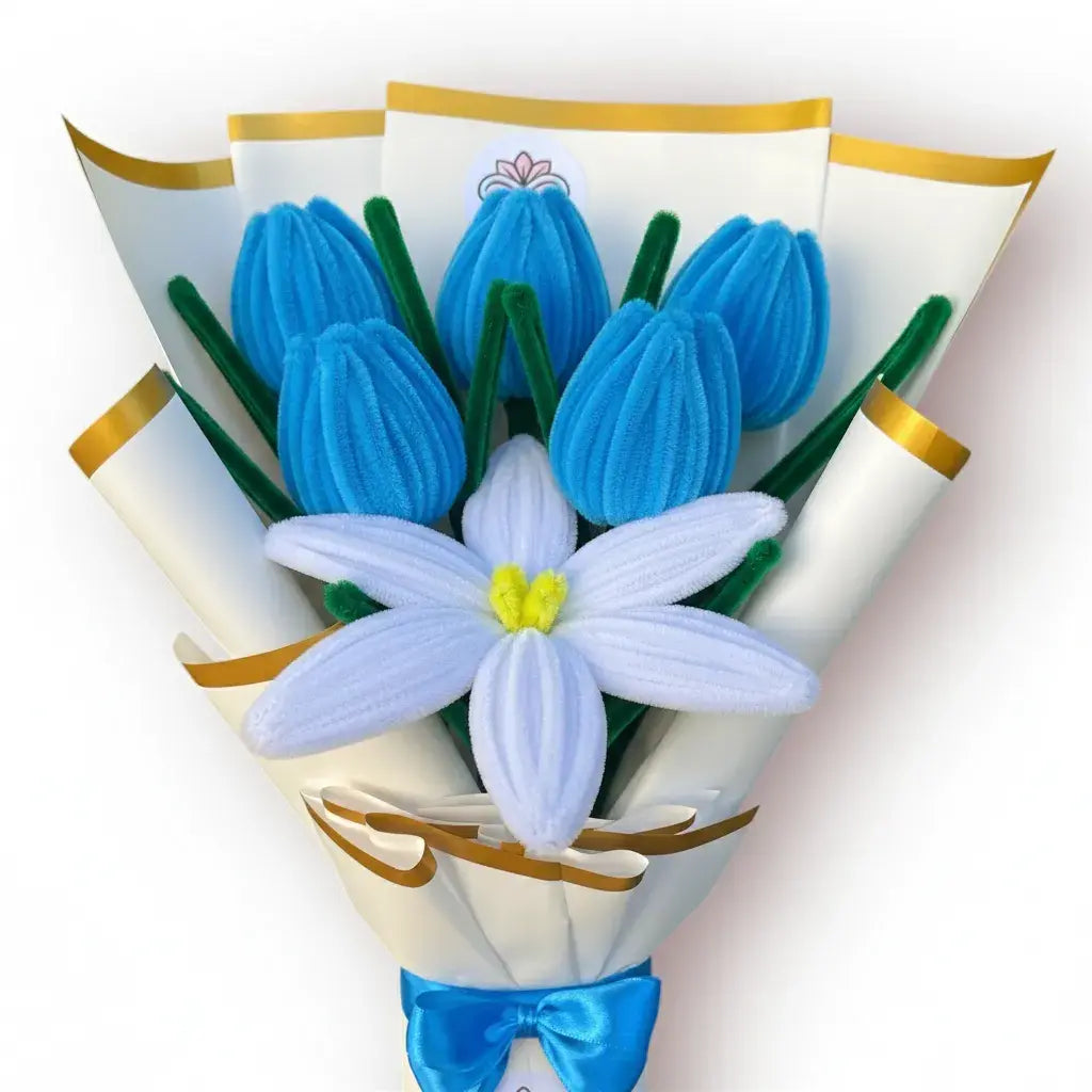 Ramo de 1 Lirio y 5 Tulipanes