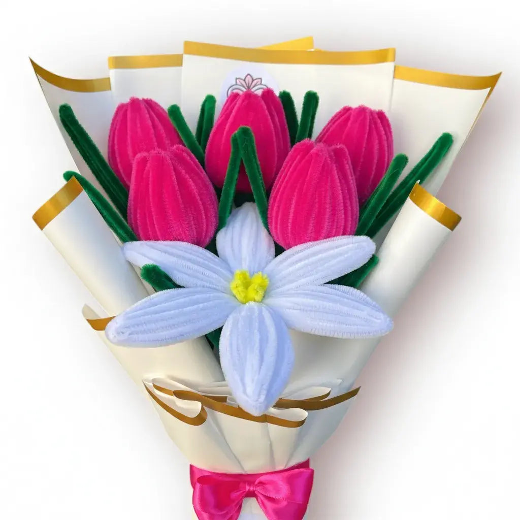 Ramo de 1 Lirio y 5 Tulipanes