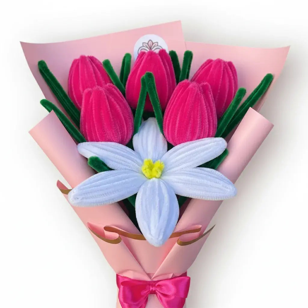 Ramo de 1 Lirio y 5 Tulipanes