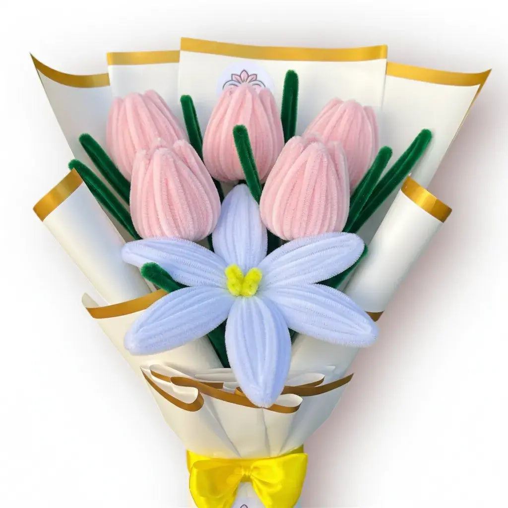 Ramo de 1 Lirio y 5 Tulipanes