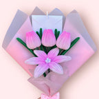 Ramo de 1 Lirio y 3 Tulipanes