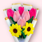 Ramo de 2 Girasoles y 6 Tulipanes