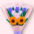 Ramo de 2 Girasoles y 6 Tulipanes