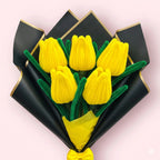 Ramo_5_tulipanes_amarillo negro