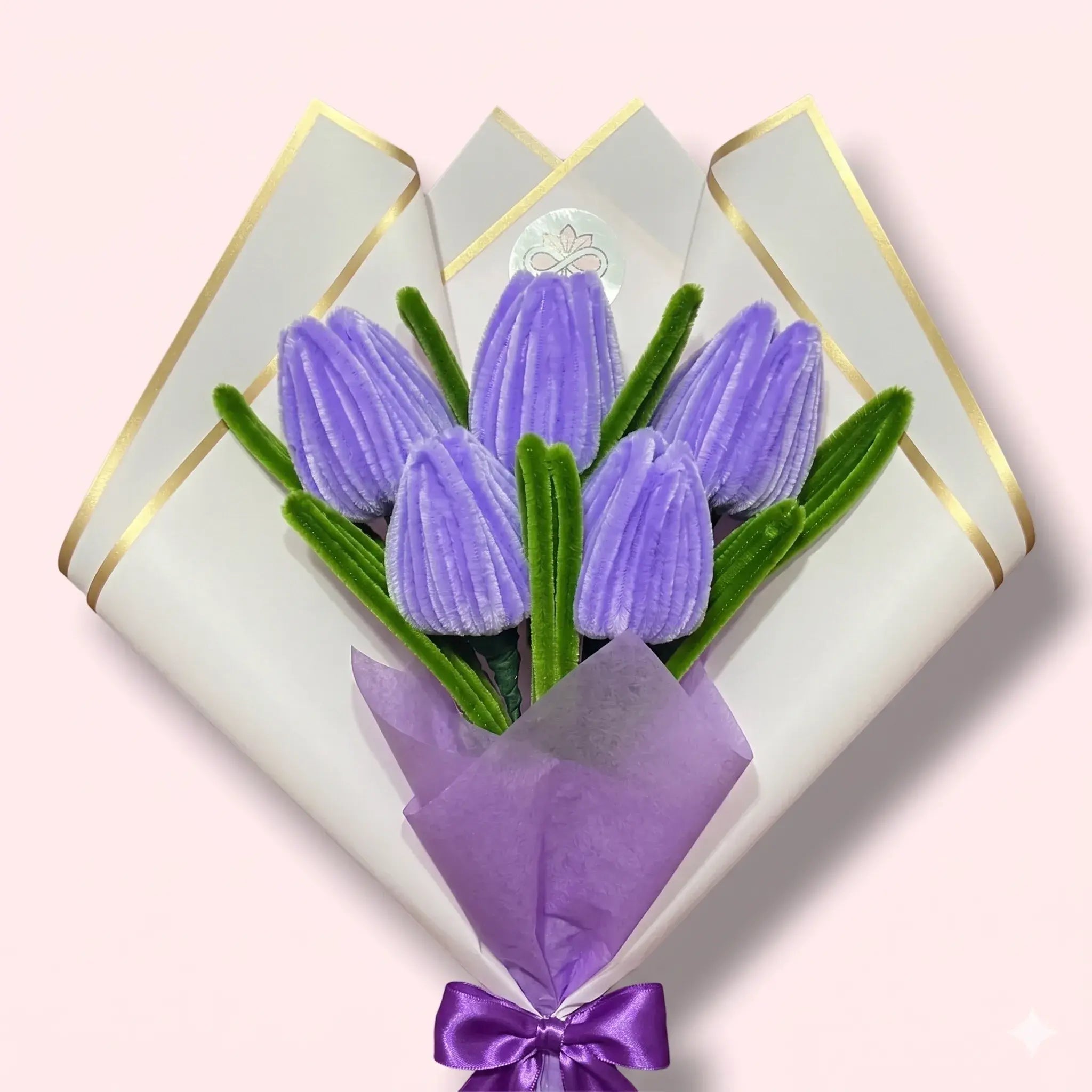 Ramo_5_tulipanes_lila_blanco