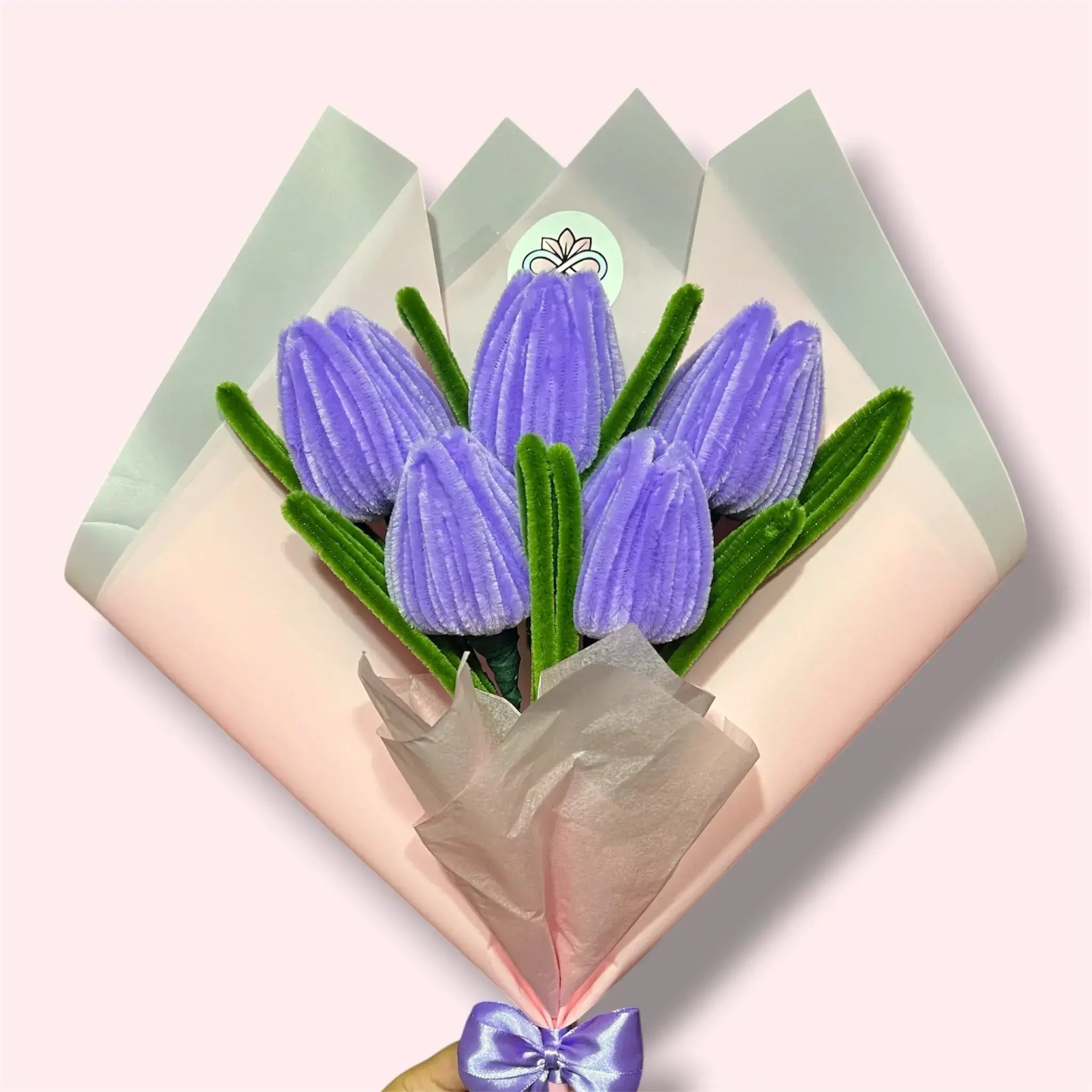 Ramo_5_tulipanes_lila_rosa
