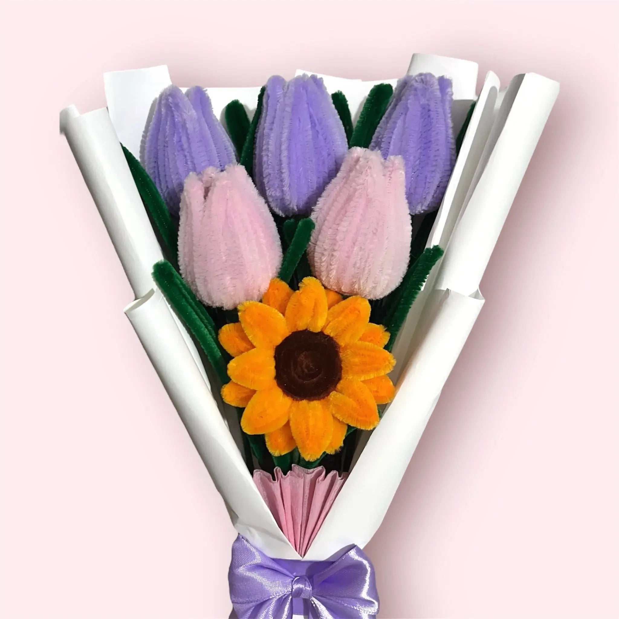 Ramo de 1 Girasol y 5 Tulipanes