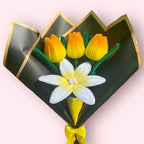 Ramo de 1 Lirio y 3 Tulipanes