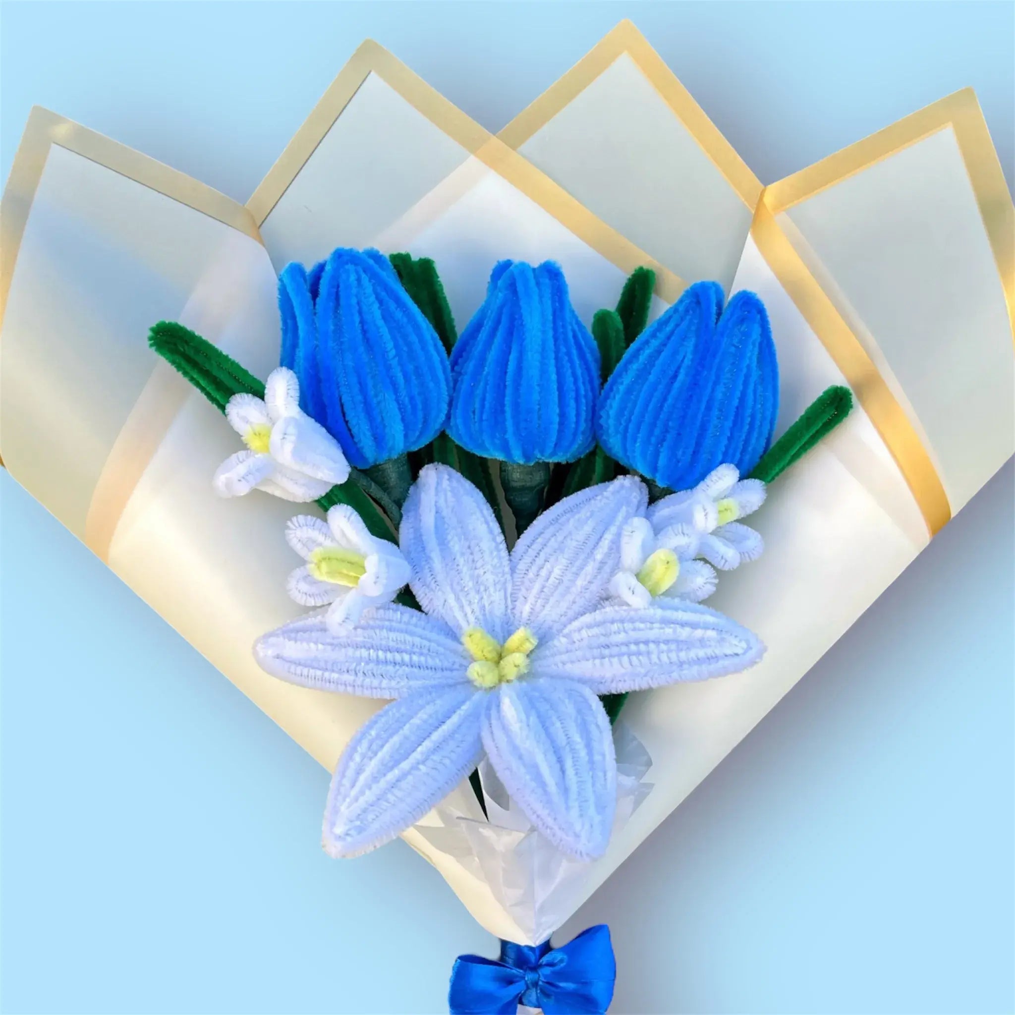 Ramo de 1 Lirio y 3 Tulipanes