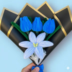 Ramo de 1 Lirio y 3 Tulipanes