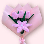 Ramo de 1 Lirio y 3 Tulipanes