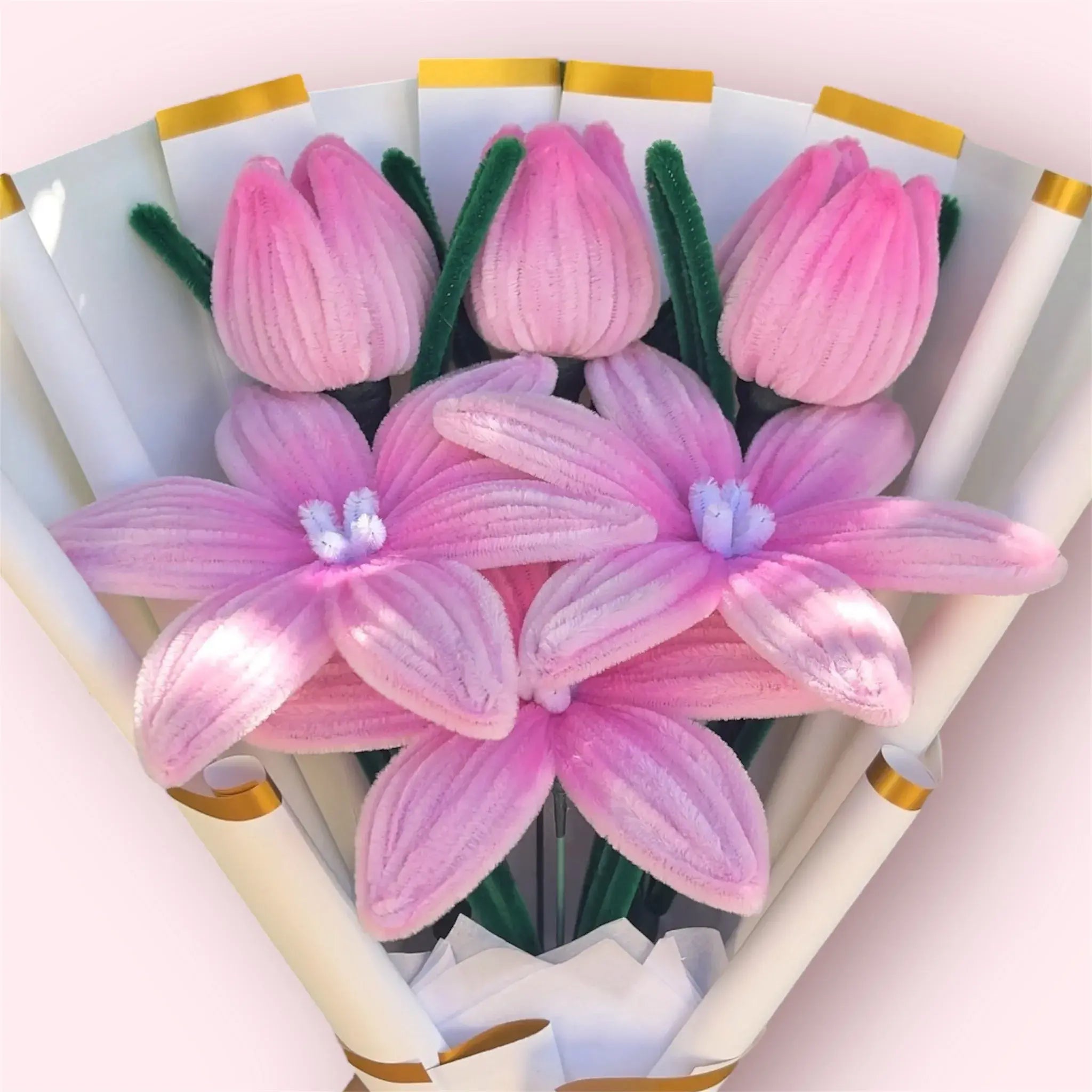 Ramo de 3 Lirios y 3 Tulipanes