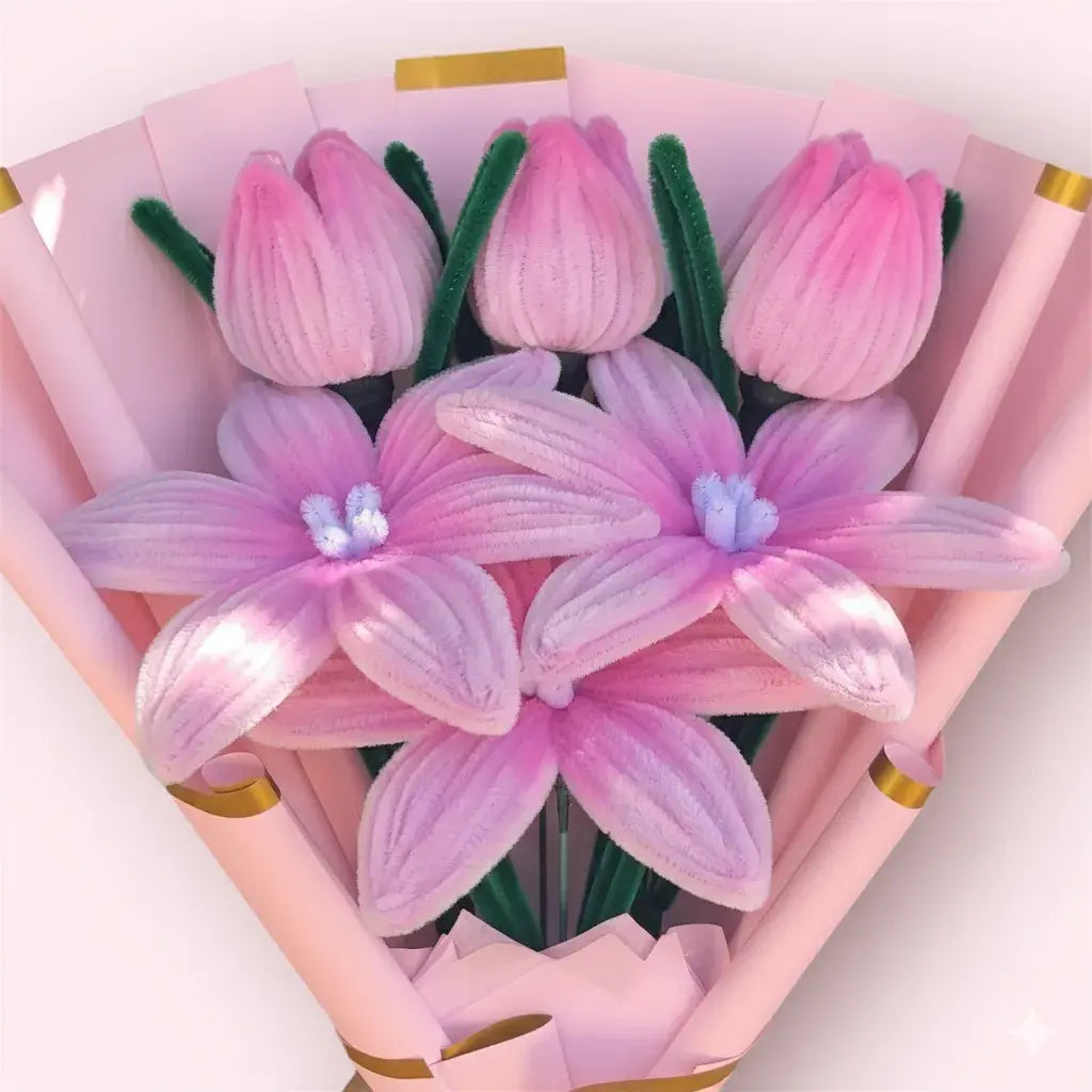 Ramo de 3 Lirios y 3 Tulipanes