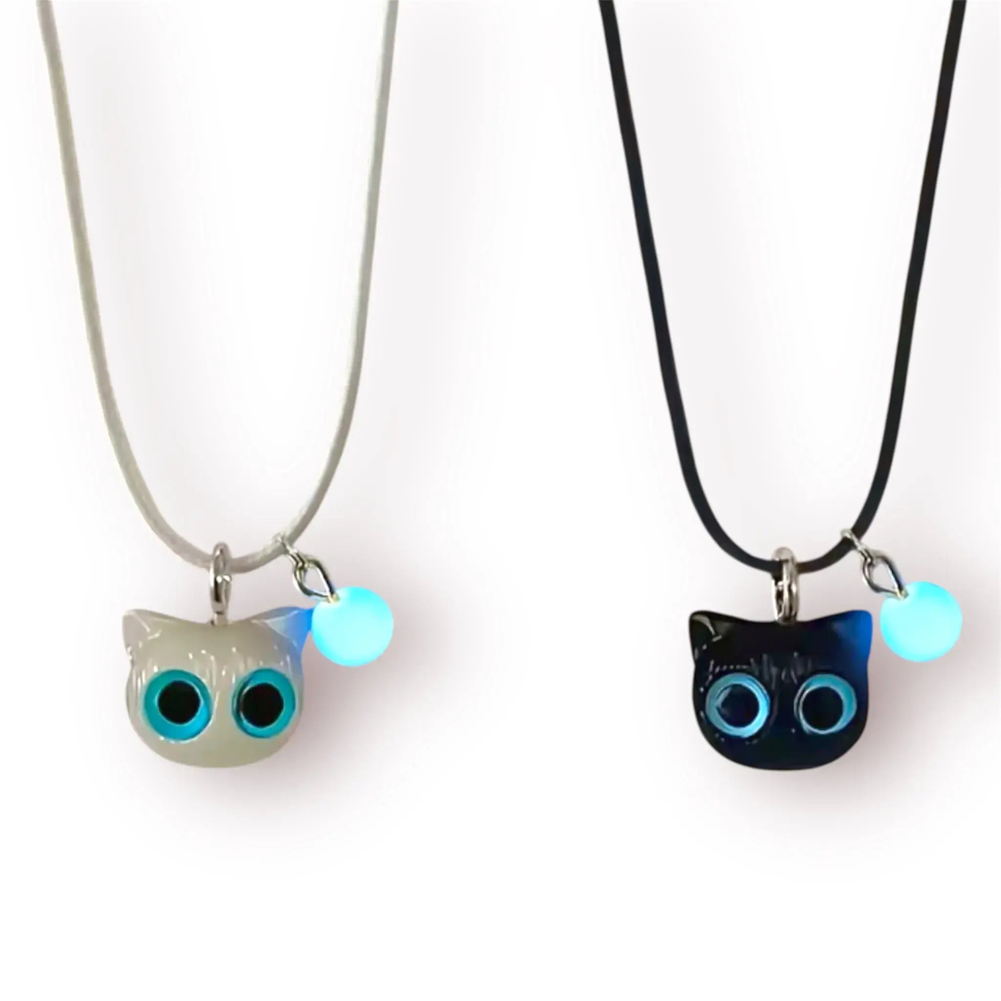 Set collares de gato con esfera luminosa