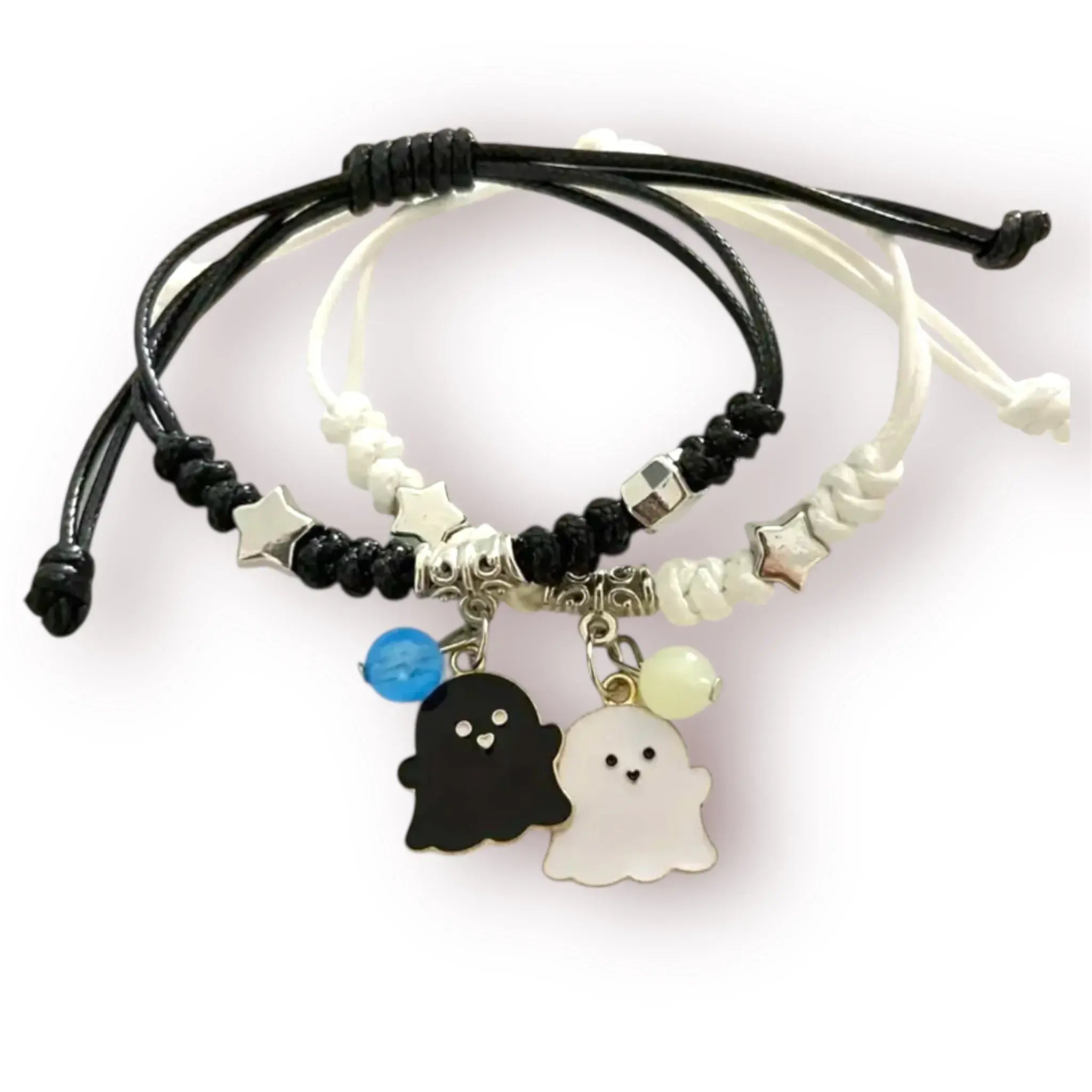Set pulseras de fantasmitas con esfera luminosa