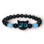 Set pulseras gatos neón