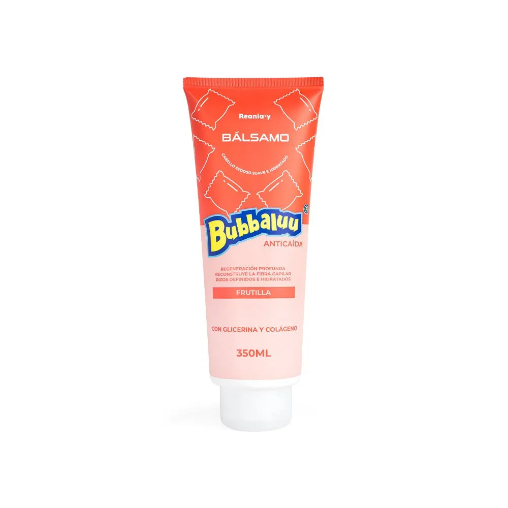 Set Capilar Shampoo y Bálsamo Acondicionador Bubbaluu 350ml - Frutilla
