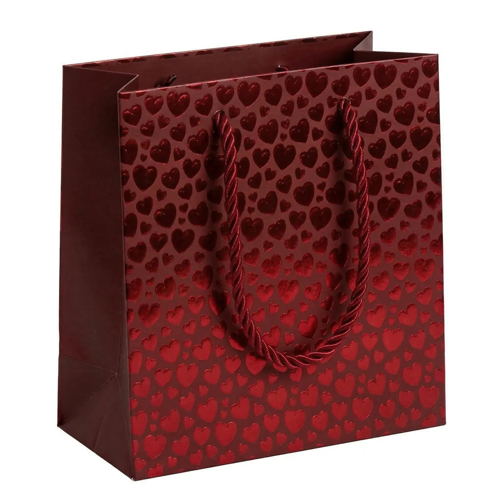 Bolsa de regalo con estampado de corazón - S (14x15x6cm)