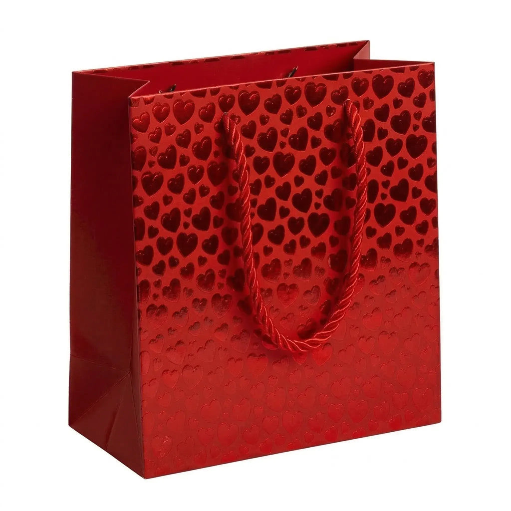 Bolsa de regalo con estampado de corazón - S (14x15x6cm)