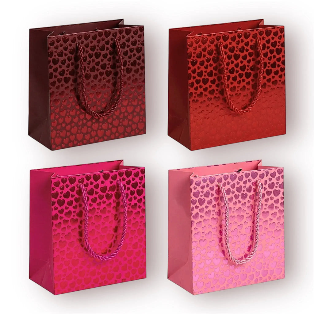 Bolsa de regalo con estampado de corazón - S (14x15x6cm)