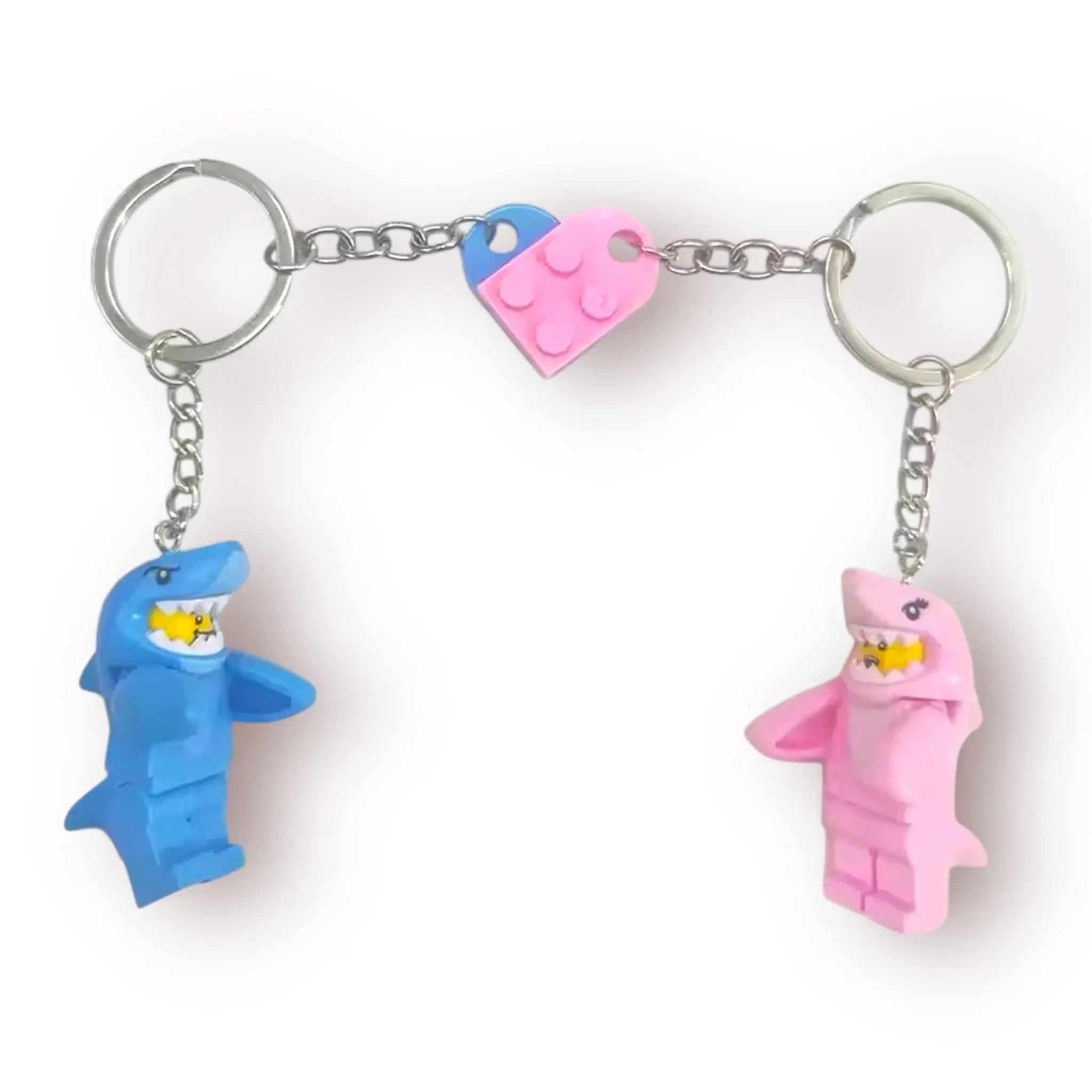 Set llaveros tiburones (Colección Lego)